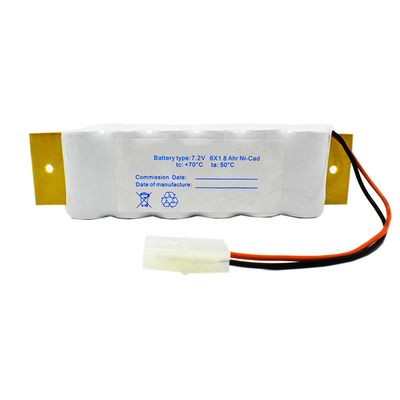 Ausgangs-Zeichen-Notbeleuchtungs-Ni-CD-Batterie SC1800mAh 7,2 V mit Rückenplatte