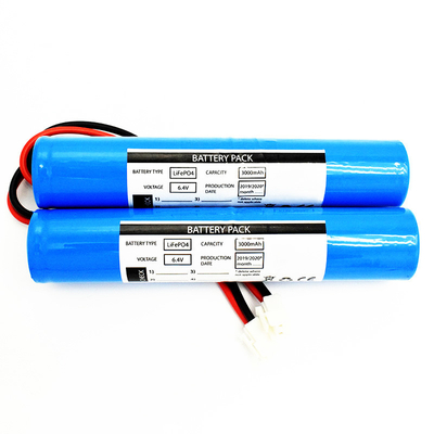 LiFePO4-Akku 2x26650 3000mAh 6,4V Stick-Typ (Anschluss JST VH-2P, UL1015 18#, die Drahtlänge beträgt 150 mm)