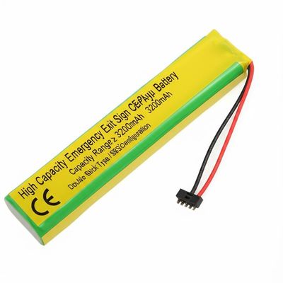 High Capacity Emergency Exit Sign Battery CE Certified Capacity Range ≥ 3200mAh Double Stick Type / SBS Configuration