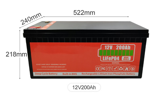 Umweltschonender Tiefkreislauf 12V LiFePO4 Batterie 50Ah 200Ah Niedrige Selbstentladung