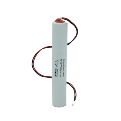 2500 mAh Notlicht Ni-Cd-Akku 3,6 V weiße PVC-Farbe