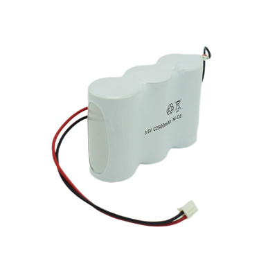 Nebeneinander verpacken Fluchtweg-Licht-Batterien 3,6 V C2500mAh NiCd 64g