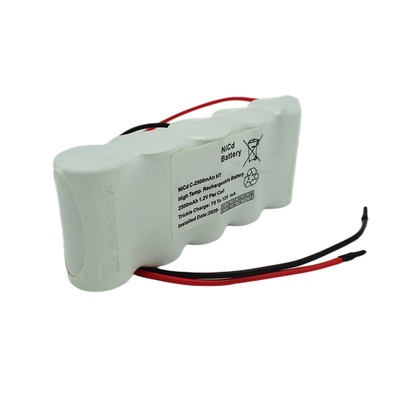 Nebeneinander verpacken Fluchtweg-Licht-Batterien 6,0 Volt C2500mAh NiCd