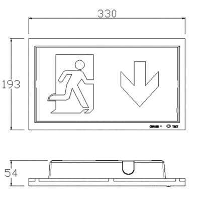 Indoor R Lithium-Ionen-Akku-Notlicht LED-Ausgang Weiß 4W 50lm