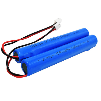 Kundengerechter Batterie-Satz der Notbeleuchtungs-Lithium-Batterie-LiFePO4 18650 1600mAh 6.4Volt