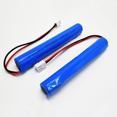 Kundengerechter Batterie-Satz der Notbeleuchtungs-Lithium-Batterie-LiFePO4 18650 1600mAh 6.4Volt