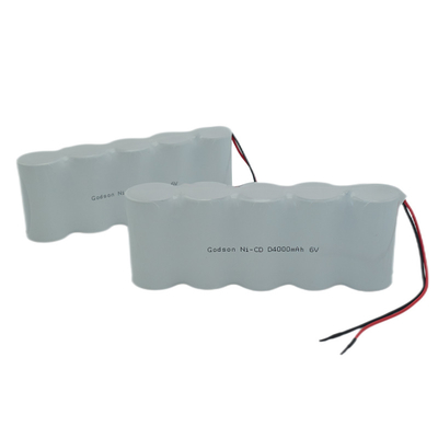 NiCD-Notlichtbatterien D4000mAh 6,0 V sicher nebeneinander