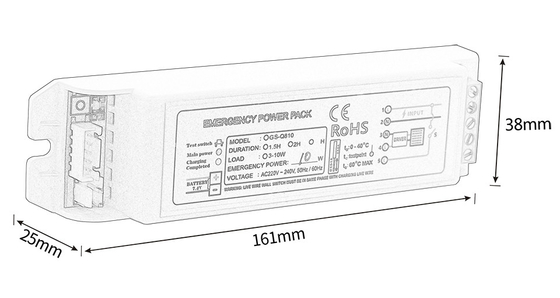 0.05A Notbeleuchtungskit Vollleistung GS-Q810 Umrichter 10W Notumrichter Wartungstyp