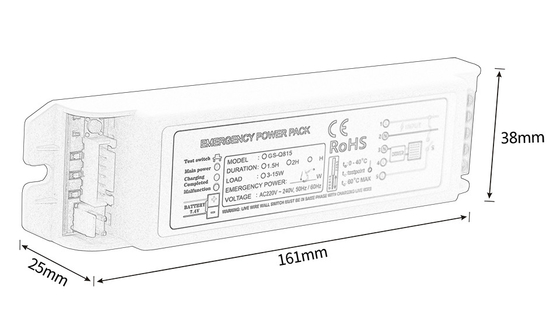 300V Notlicht-Set Vollleistung GS-Q815 Umrichter 10W Notumrichter Wartungstyp