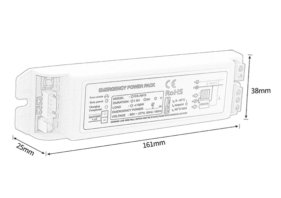 OEM DC 21-100V Notstrompaket 6-13W Notlicht-Set