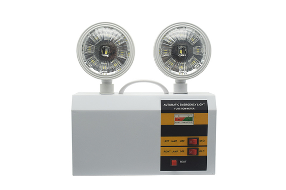 3 Watt Notlicht mit LED-Doppelkopf-Ausgang Leuchte Wandmontierbar 3 Stunden Dauer