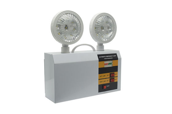3 Watt Notlicht mit LED-Doppelkopf-Ausgang Leuchte Wandmontierbar 3 Stunden Dauer