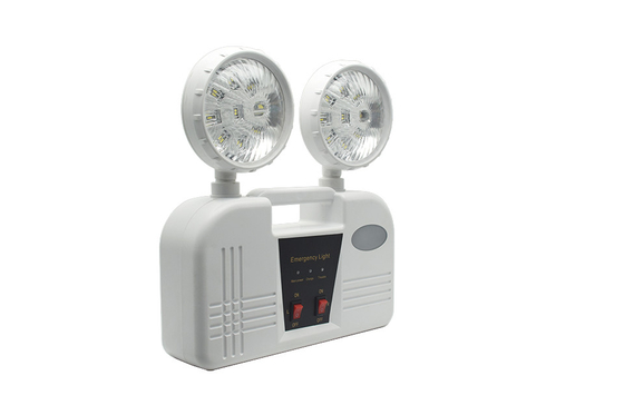 3h Dauer 6W Twin Head Notlicht AC 85-265V ABS