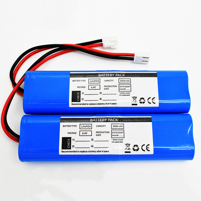 18650 3000mAh 6,4 Volt Seite an Seite LiFePO4-Batterien Hochtemperaturleistung