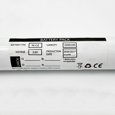 3.6V 2500mAh Ni-CD-Batterie für Notbeleuchtung mit hoher Kosteneffizienz