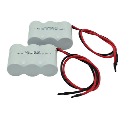 Anpassbarer Hersteller 3.6V 1600mAh Notlicht Ni Cd Batterie