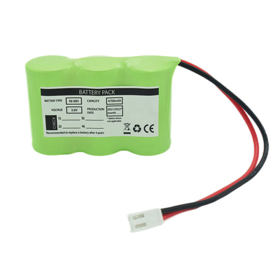 3S1P Seite an Seite Typ 3.6V Ni-Mh C4700mAh Hochtemperatur wiederaufladbare Batterie OEM PVC