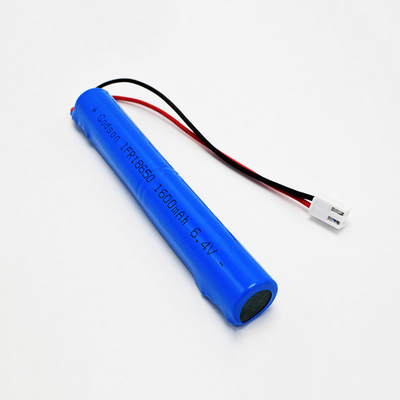 OEM-Notbeleuchtung Batterie IFR 18650 1.6Ah 6.4V LiFePO4 Stack Batterie-Paket Langer Lebenszyklus