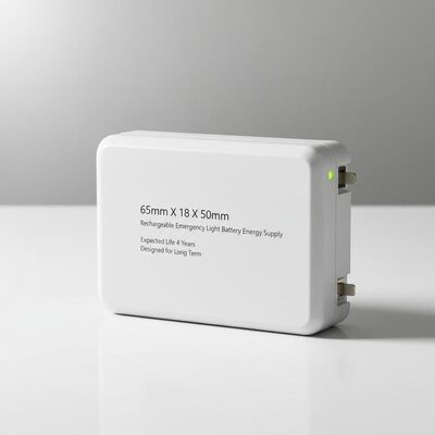 65mm X 18mm X 50mm Wiederaufladbare Notbeleuchtungsbatterie Energieversorgung Erwartete Lebensdauer 4 Jahre Entwickelt für Langzeitbetrieb