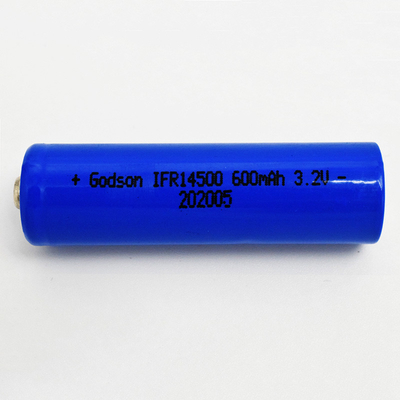 Stock der Notbeleuchtungs-IFR 14500 LiFePO4 der Batterie-3,2 V 600mAh