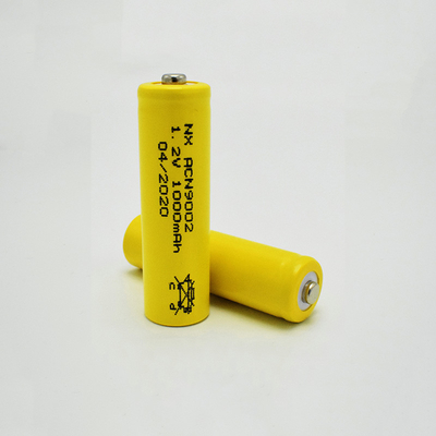Wieder aufladbare AA1000mAh Stock-Art gelber PVCs 1,2 V Nicd Sammlerzellen-