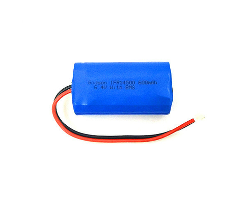 Psychiaters-Ärmel Soem Lifepo4 Li Ion Battery 14500 6.4V 600mAh
