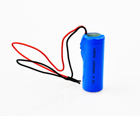 LiFePO4 Lithium-Anschlussbatterie 18500 3,2 V 1000 mAh