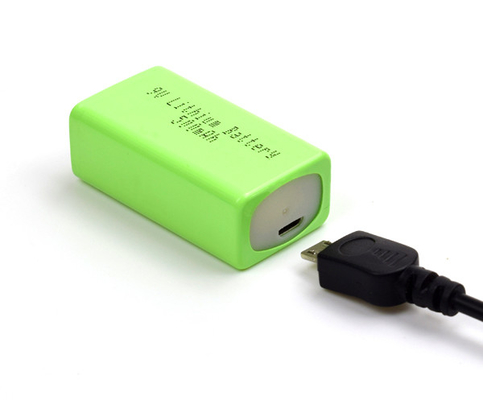 Lithium-Eisen-Notbeleuchtungs-Lithium-Batterie 500mAh 9V mit USB