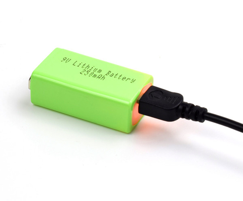 Lithium-Batterie-niedrige Temperatur der Notbeleuchtungs-9V 250mAh mit USB