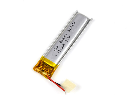 Notbeleuchtungs-Li-Polymer-Batterie 310938 75mAh 3.7V mit Verbindungsstück