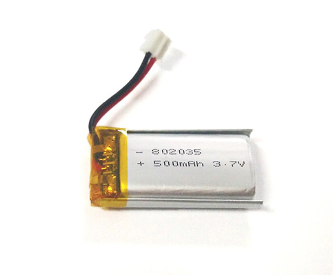 Polymer-Batterie 500mAh 3.7V des Lithium-802035 mit stabiler Leistung