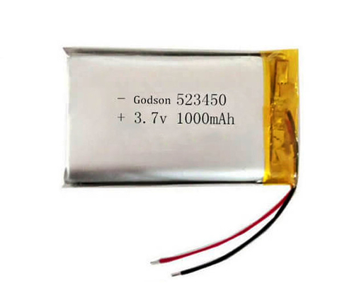 18g 3,7 Batterie-Lithium-Polymer 523450 des Volt-1000mAh für Notbeleuchtung