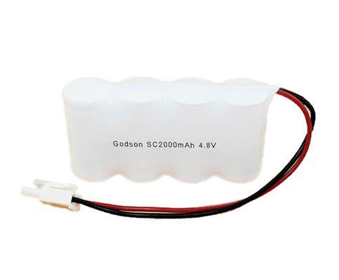 Nebeneinander verpacken Fluchtweg-Licht-Batterien 4,8 V SC2000mAh NiCd 36g